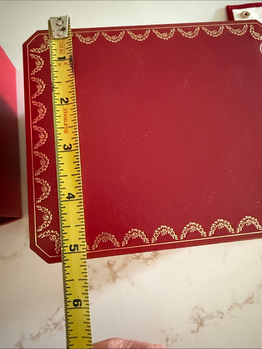 Cartier Red Jewelry Presentation Box Trio with Gold Trim - Picture 3 of 4